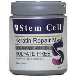 تصویر استم سل ماسک فري سولفات مو خشک و آسيب ديده 5کاره - بنفش ا STEM CELL KERATIN REPAIR MASK 5IN1