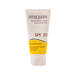 تصویر کرم ضد آفتاب SPF30 رنگی هیدرودرم مناسب پوست های معمولی و حساس ۵۰ گرم
