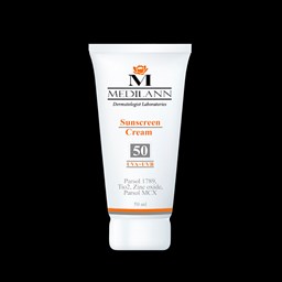 تصویر کرم ضد آفتاب رنگی SPF50 مدیلن مناسب پوست های معمولی و خشک ۵۰ میلی لیتر