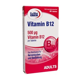تصویر قرص ویتامین B12 یوروویتال 60 عددی